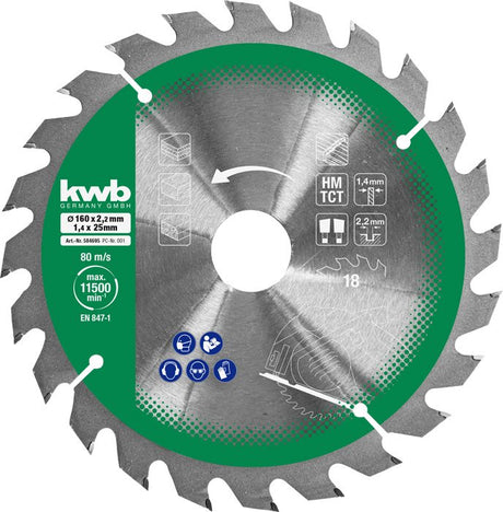EAN 4009315847955 - kwb 584795 hoja de sierra circular 16,5 cm 3 pieza(s) imagen 4