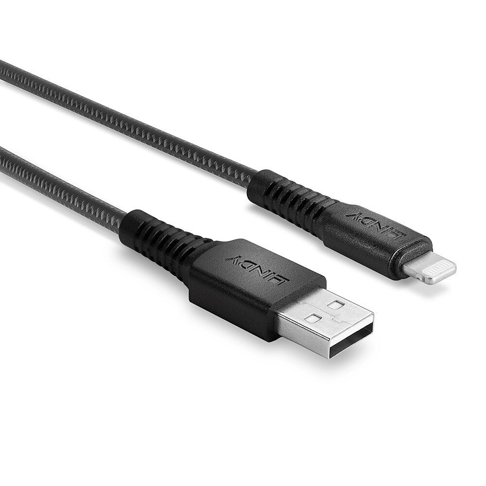 Lindy 31290 Cable De Conector Lightning 0,5 M Negro
