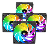 Kit 4 Ventiladores Pc  Auxiliar Mf-Si4kit A-Rgb Infinity Negro Mars Gaming 4x Ventiladores Ultrasilenciosos Argb/ Mando A Distancia Y Hub Argb.