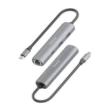 Aisens Dock Usb-C A Ethernet Gigabit + Hub 1xusb-C+2xusb-A, Gris, 15cm