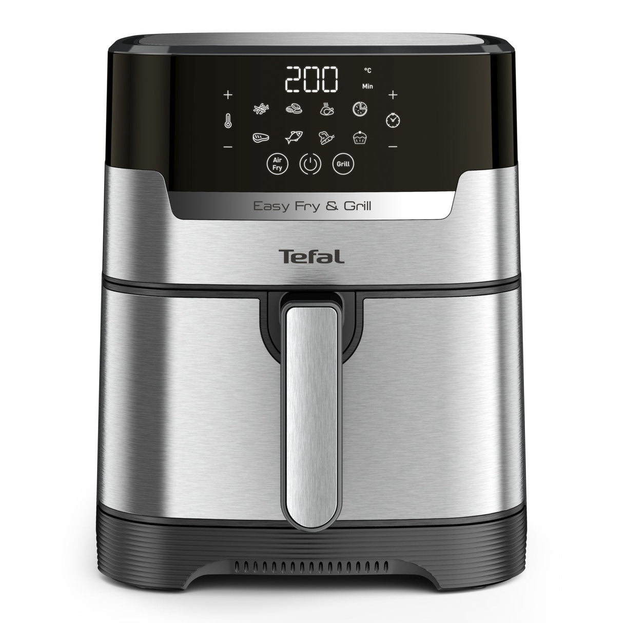 Freidora Tefal Easy Fry & Grill Ey505d15 Sencillo 4,2 L Independiente 1550 W Freidora De Aire Caliente Acero Inoxidable Acero Fino/Negro, Freidora De Aire Caliente, 4,2 L, 80 °C, 200 °C, 6 Personas(S), 60 Min