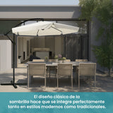 Black Forest Parasol Ogrodowy Z Boczkami Na Wysiegniku 3m Duzy Bezowy L-0713n