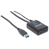 EAN 0766623162302 - Manhattan 162302 hub de interfaz USB 3.2 Gen 1 (3.1 Gen 1) Type-A 5000 Mbit/s Negro imagen 2