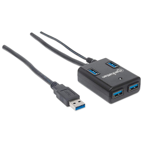 EAN 0766623162302 - Manhattan 162302 hub de interfaz USB 3.2 Gen 1 (3.1 Gen 1) Type-A 5000 Mbit/s Negro imagen 2