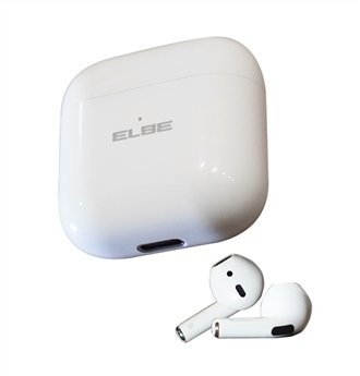 Auriculares Bluetooth Elbe Abtws-003-B Con Estuche De Carga Autonomía 5h Blancos
