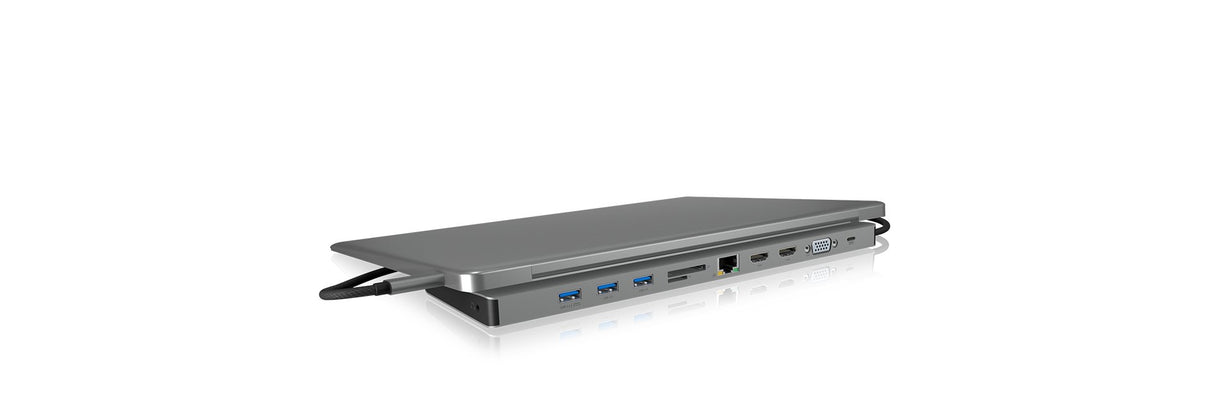 EAN 4250078169680 - ICY BOX IB-DK2106-C Alámbrico USB 3.2 Gen 1 (3.1 Gen 1) Type-C Antracita, Negro imagen 5