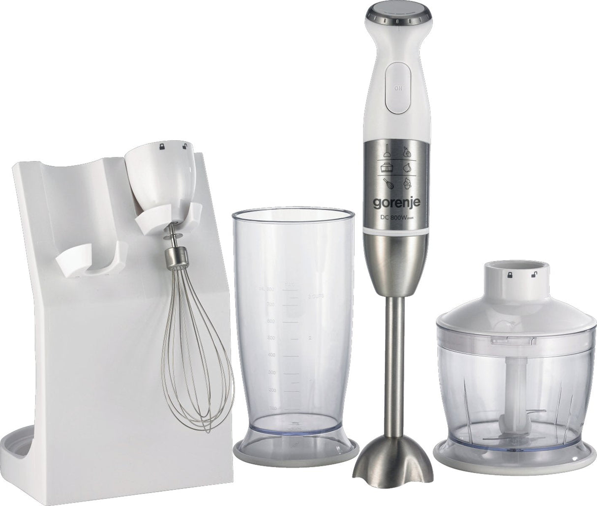 Batidora Gorenje Hbc806qw 0,5 L De Mano 800 W Acero Inoxidable, Blanco