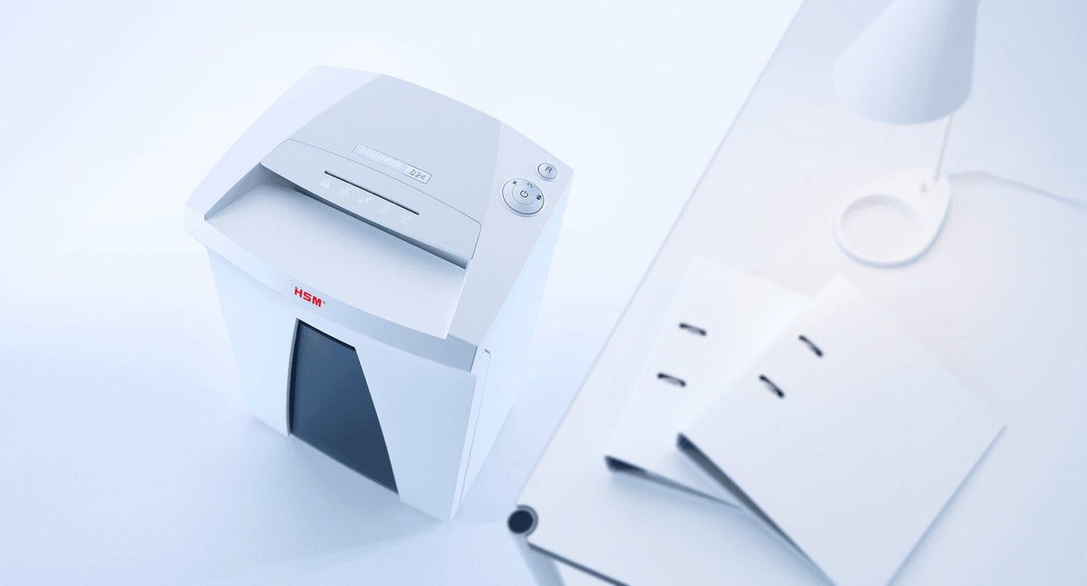 Hsm Securio B24 Destructora De Documentos Particulas 4,5x30 14/16 Hojas 500w 34l (1-5 Usuarios) Papel/Clips/Tarjetas/Cds N2