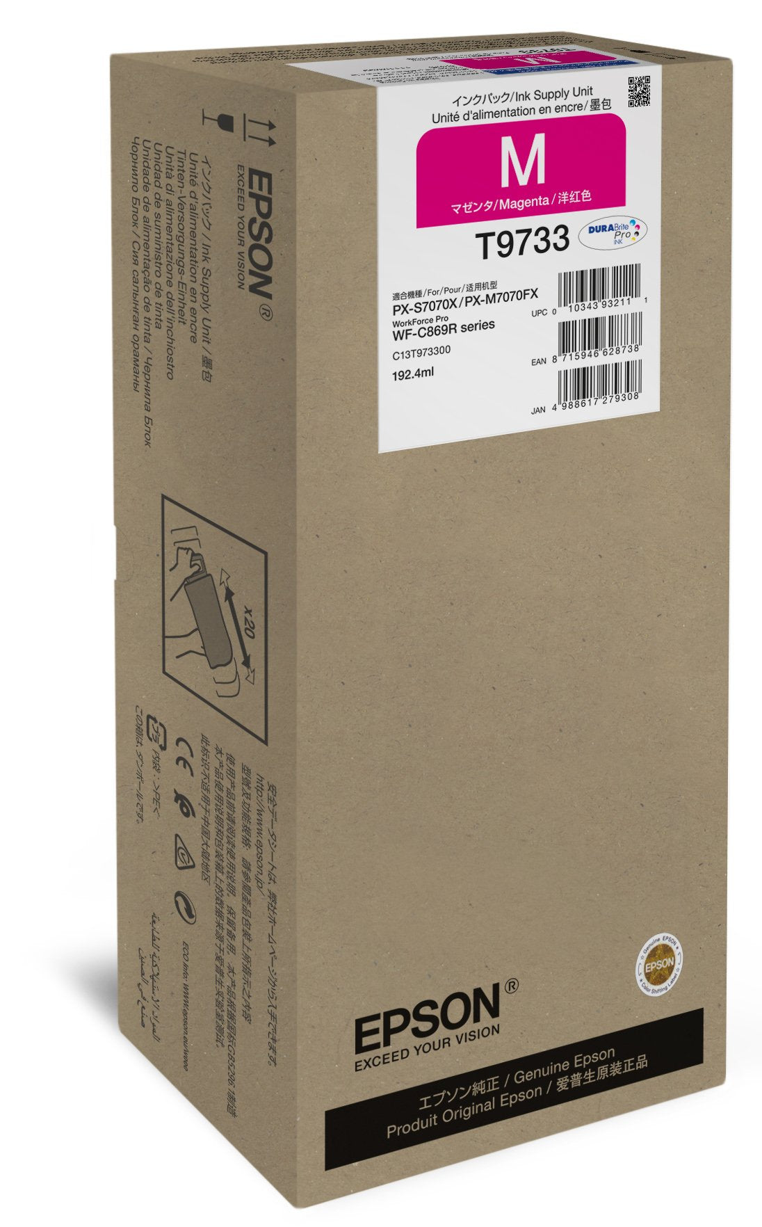 EAN 8715946628738 - Epson T9733 cartucho de tinta 1 pieza(s) Original Alto rendimiento (XL) imagen 1