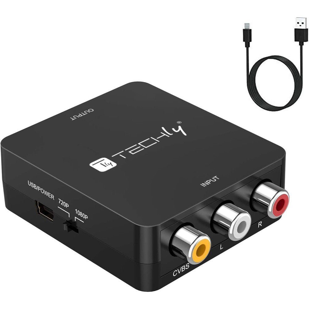 Techly Idata Spdif-6e3 Convertidor Av De Video Y Audio Compuesto 3x Rca A Hdmi 1080p