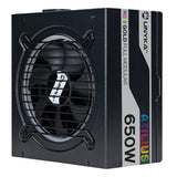 Fuente De Alimentación Unyka Atilius Rgb Atx 650w Black Cableado Modular Apfc Activo Eficiencia Energetica 90% Ventilador Rgb 120mm Ultra Silencioso
