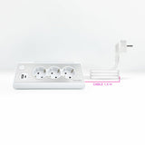 EAN 8433281011359 - Nanocable 10.37.0013-W base múltiple 1,5 m 3 salidas AC Interior Aluminio, Blanco imagen 3