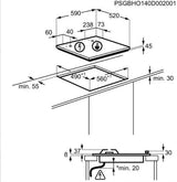 EAN 7332543609659 - Electrolux EGS6436WW Blanco Integrado Encimera de gas 4 zona(s) imagen 3