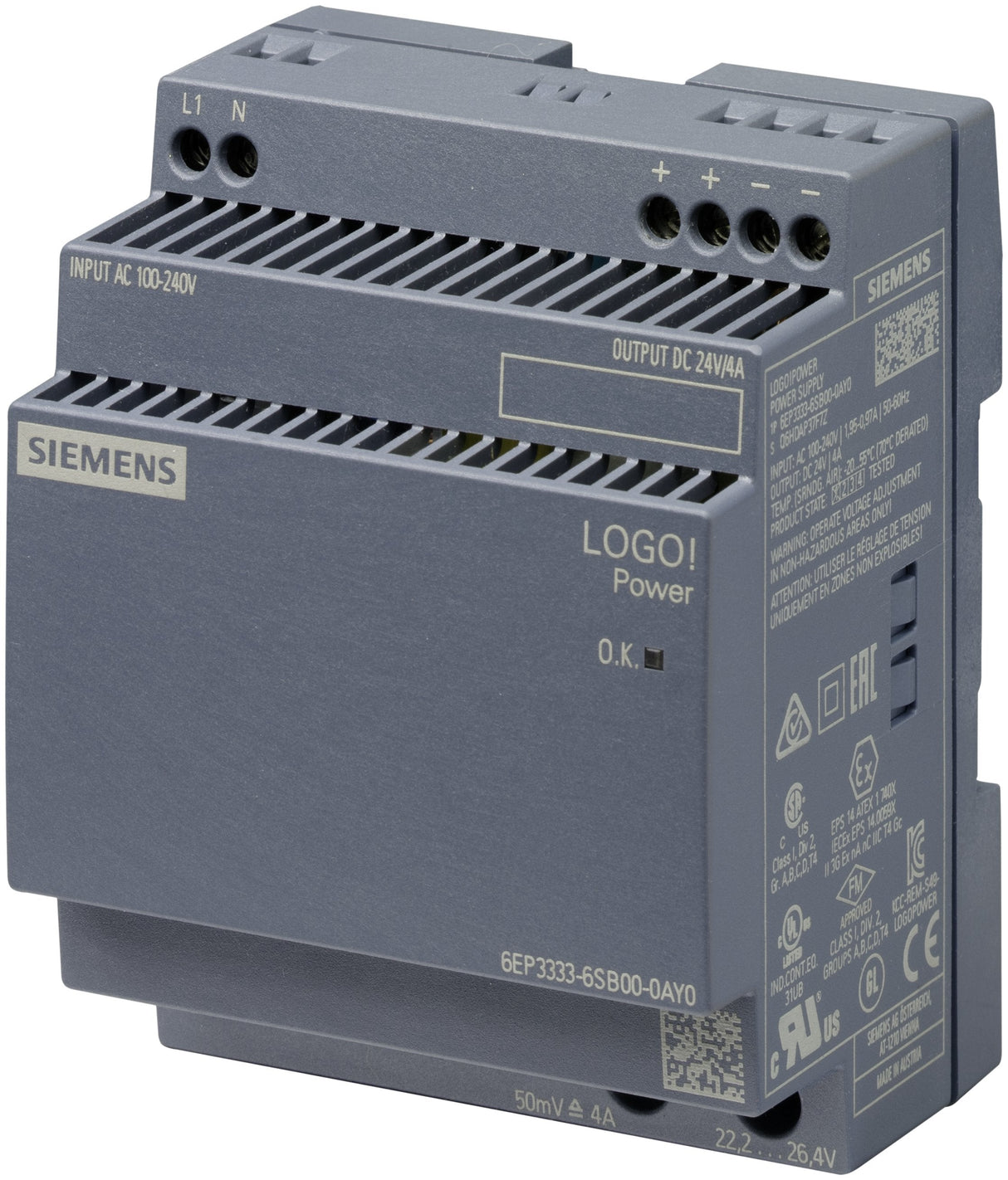 Siemens 6ep33336sb000ay0 Logo!Power 24v 4a Geregelte Stromversorgung