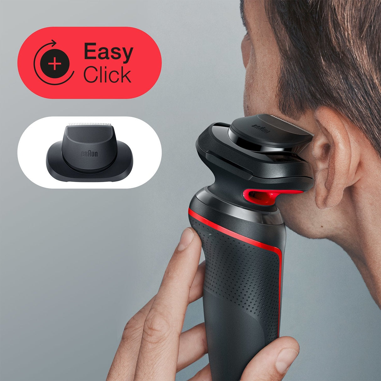 Braun Series 5 51-R1200s Afeitadora Máquina De Afeitar De Láminas Recortadora Negro, Rojo