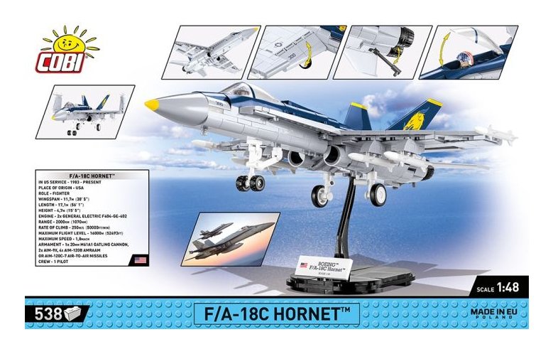 Cobi F/A-18c Hornet, Juguete De Construcción Cobi-5810