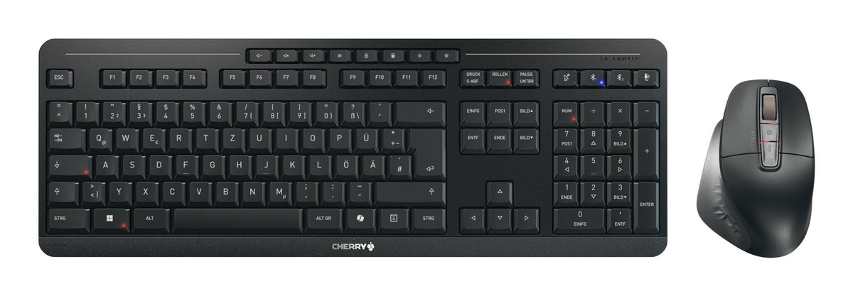 Cherry Stream Desktop Ultimate Teclado Ratón Incluido Hogar Oficina Usb + Rf Wireless + Bluetooth Qwertz Alemán Negro