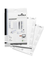 Insertar Carteles Durable Badgemaker 40x75mm 240 Piezas Blanco