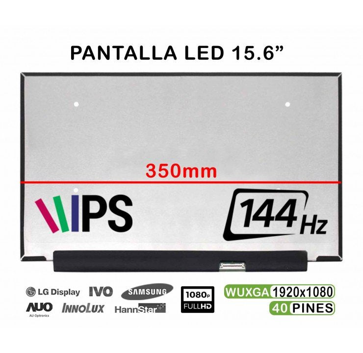 Pantalla Led De 15.6" Pulgadas Para Portátil Hp
Modelos: Omen 15-Dc Series
P/N: Lp156wfg(Sp)(F2), Lp156wfg Spf2, Nv156fhm-N4m