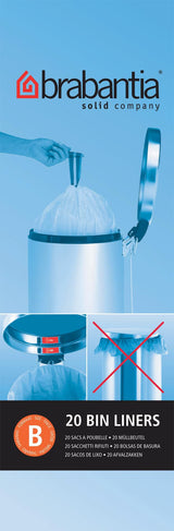 Brabantia Lote De 20 Bolsas De Basura Con Ruedas Perfectfit - 5l
