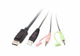 Aten Cable Kvm 2-Port Usb Displayport Cable Kvm Switch (Cs22 Aten Cs22dp, 2560 X 1600 Pixeles, Usb, Usb, Displayport, Auriculares De 3,5 Mm, 3.5mm Mic, Displayport, Usb A, Micro-Usb B, Usb Tipo A