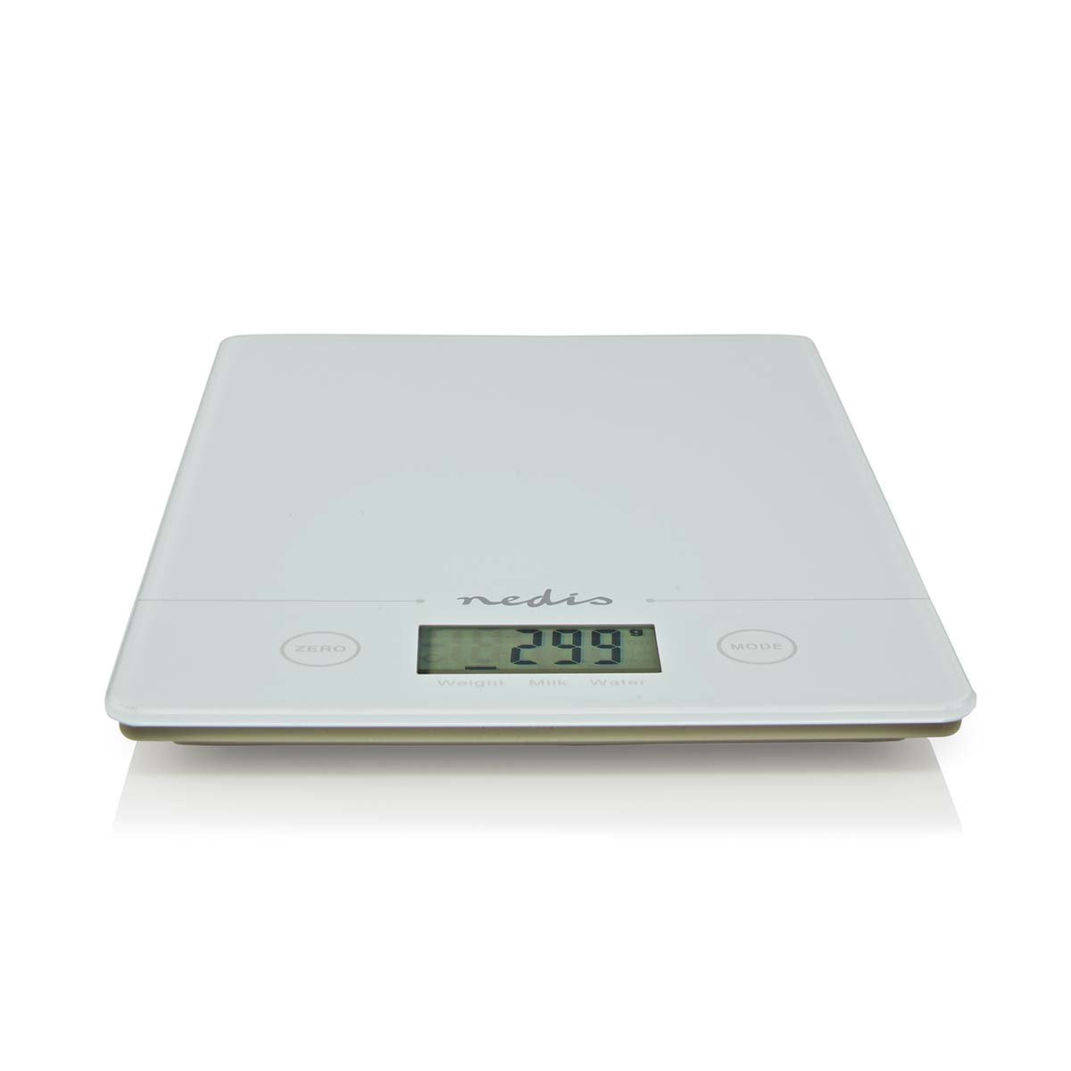 Nedis Bascula De Cocina  Digital  Cristal 3mm / Plastico   Blanco