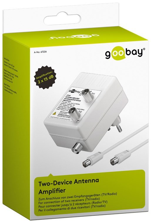 Goobay Tv Amp 2x10db Amplificador Señal De Tv