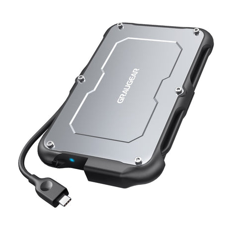 EAN 4260746550634 - GRAUGEAR G-2502-C-10G caja para disco duro externo Carcasa de disco duro/SSD Negro, Acero 2.5" imagen 1