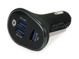 Cargador Coche Conceptronic Carden06b  3 Puertos Usb A ( 2 P 5v/2.4a   1p 5v/1.5a ) 31.5w