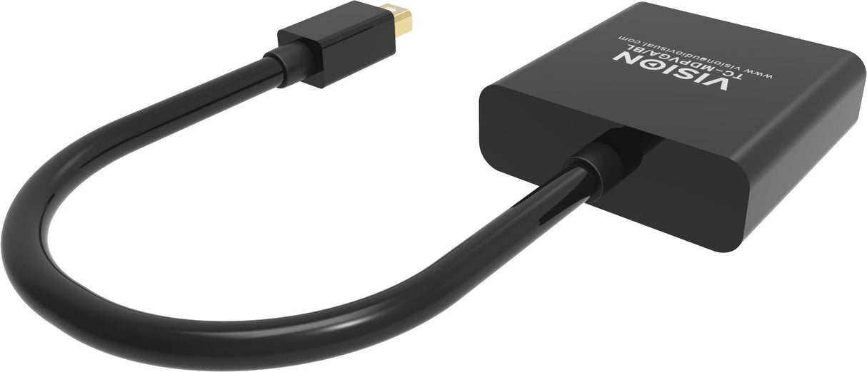 Vision Tc-Mdpvga/Bl Adaptador De Cable De Vídeo Mini Displayport Vga [D-Sub] Negro