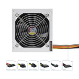 EAN 8433281010260 - TooQ TQAPOLO-500SP unidad de fuente de alimentación 500 W 20+4 pin ATX ATX Plata imagen 3