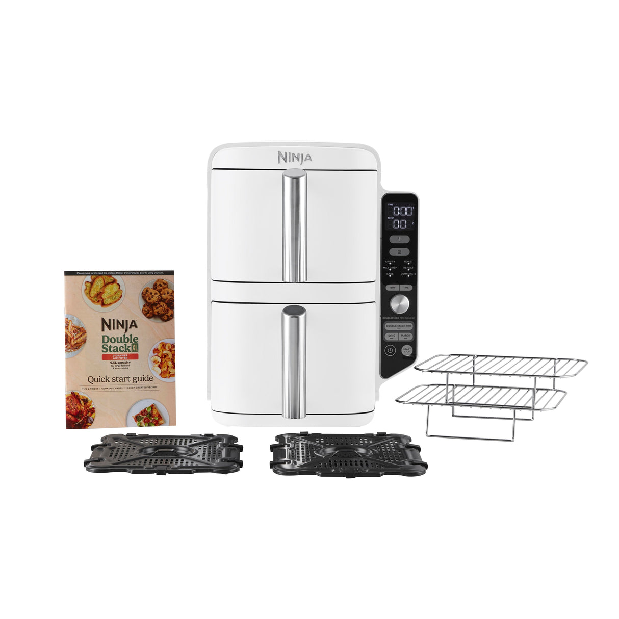 Freidora Sin Aceite Ninja Double Stack Xl De 9,5 L, Color Blanco Sl400euwh