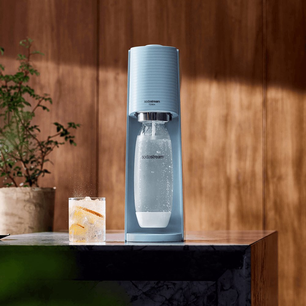 Sodastream Soda Maker Terra Lightblue Qc Con Co2 & 1l Pet Bottle (1012811315)