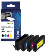 Cartucho Freecolor Hp 934xl Color Bk C M Y Remanufacturado