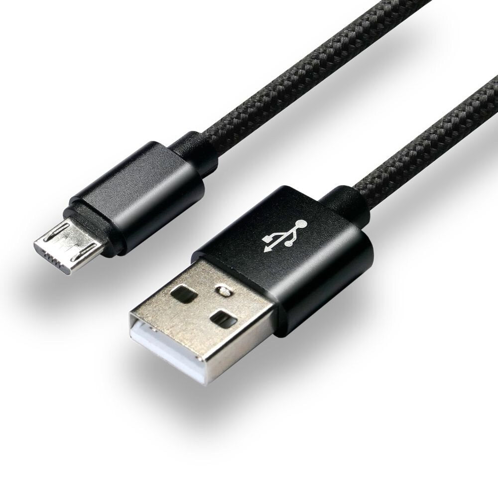 Cable Everactive Micro Usb 1m - Negro, Trenzado, Soporte De Carga Rápida, 2,4a - Cbb-1mb