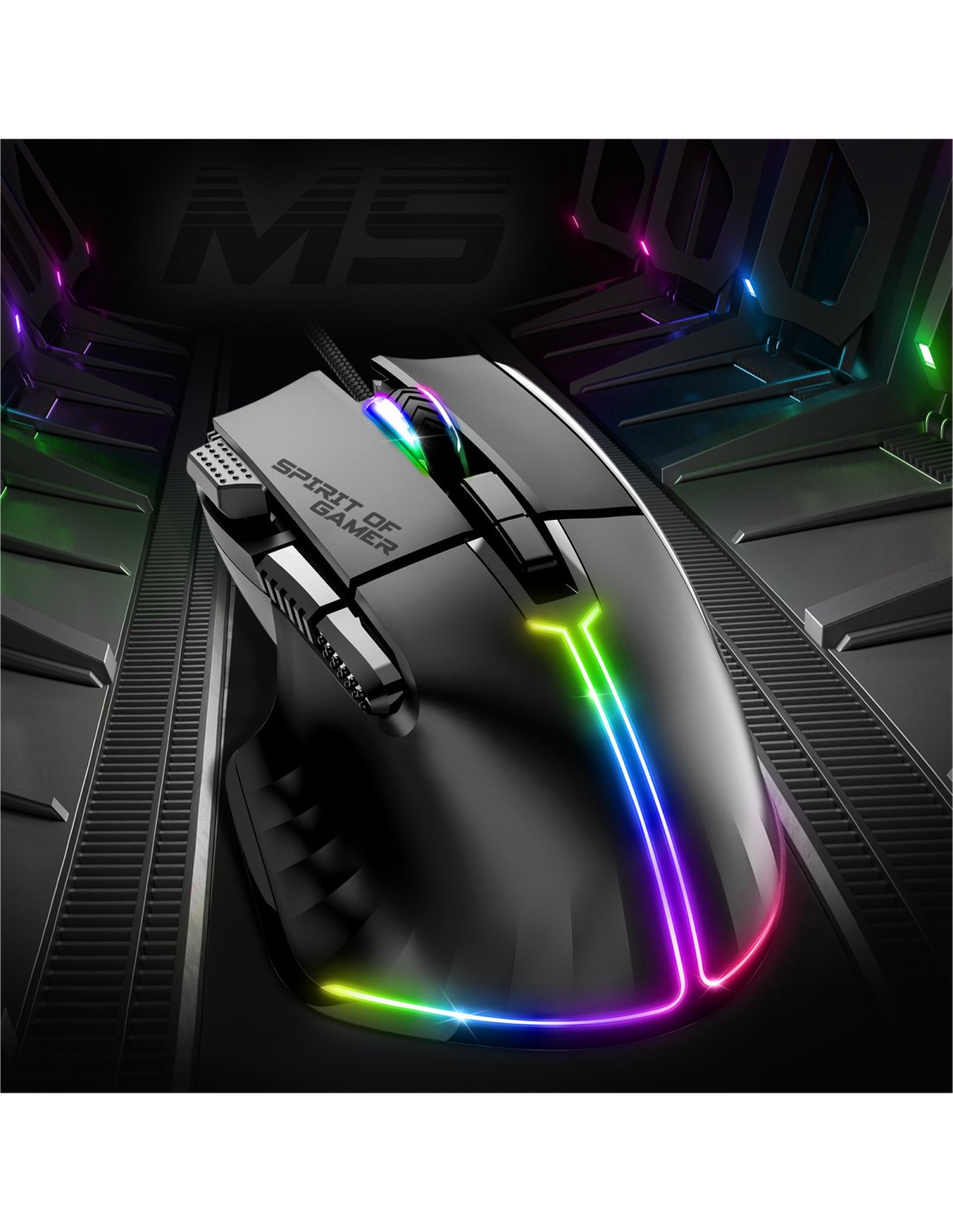 Spirit Of Gamer Raton Souris Pro M5 Negro