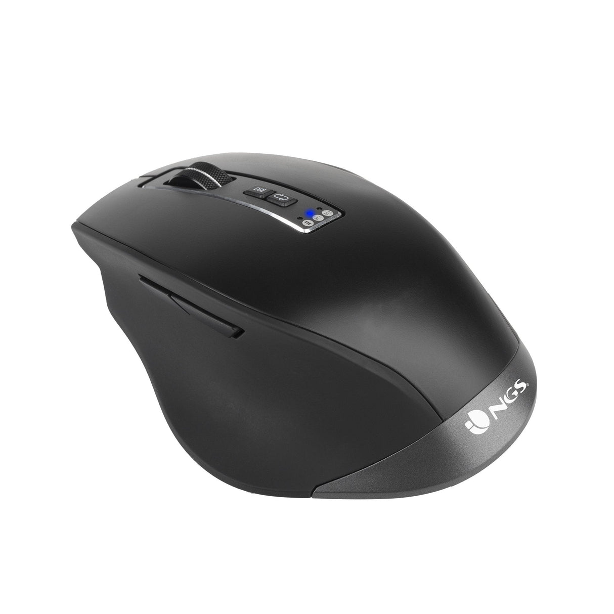 Ratón Ergonómico Inalámbrico Por Bluetooth Ngs Blur-Rb Batería Recargable Hasta 3200 Dpi Negro