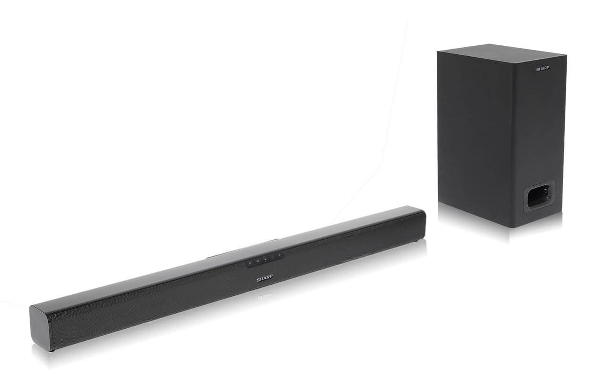 Barra De Sonido Compacta 2.1 Sharp  Sharp Ht-Sbw110 2.1 Slim Bt Con Hdmi Arc/Cec, 180w, Audio Óp