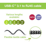 Techly Icoc U3c-Rj45-030 Cable De Red Plata, Negro 3 M Cat6 F/Utp (Ftp)