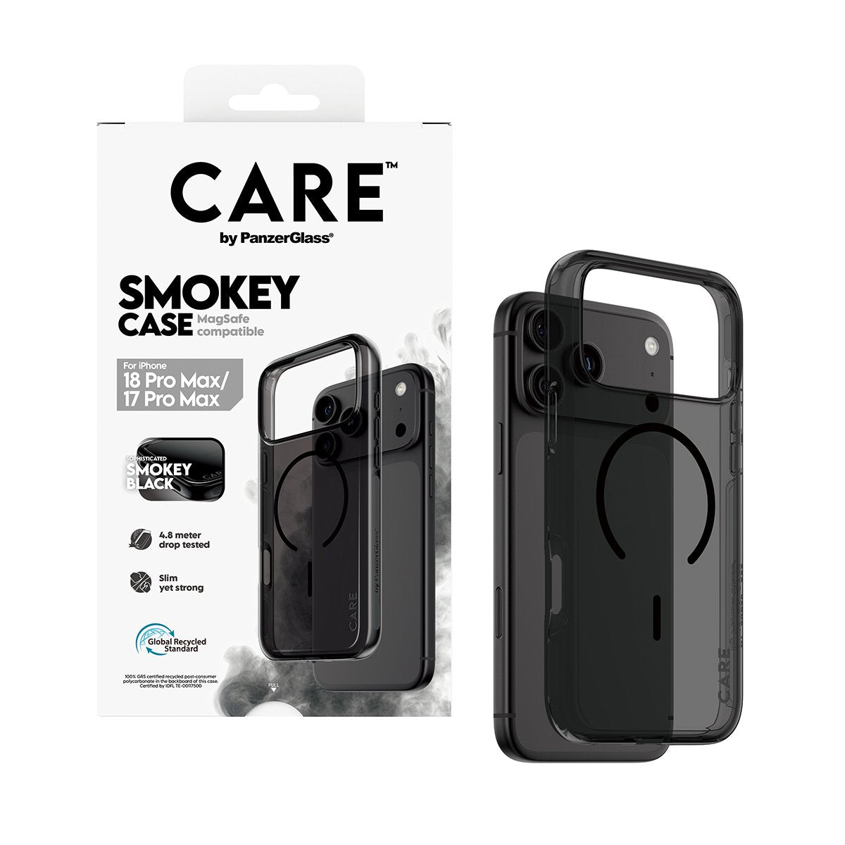 Panzerglass Care Smokey Case W. Negro Magsafe Iphone 18 Pro Max/ 17 Pro Max