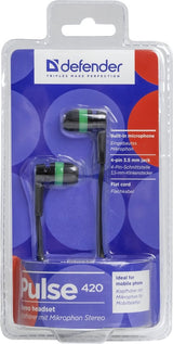 EAN 4714033634229 - Defender Pulse-420 Auriculares Alámbrico Dentro de oído Negro, Verde imagen 5