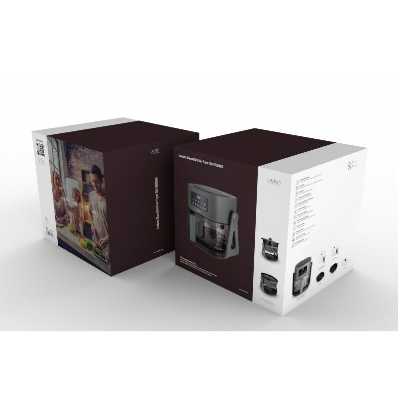Freidora Lauben Lbafmggaf55ba Sencillo 5,5 L 1500 W Freidora De Aire Caliente Gris