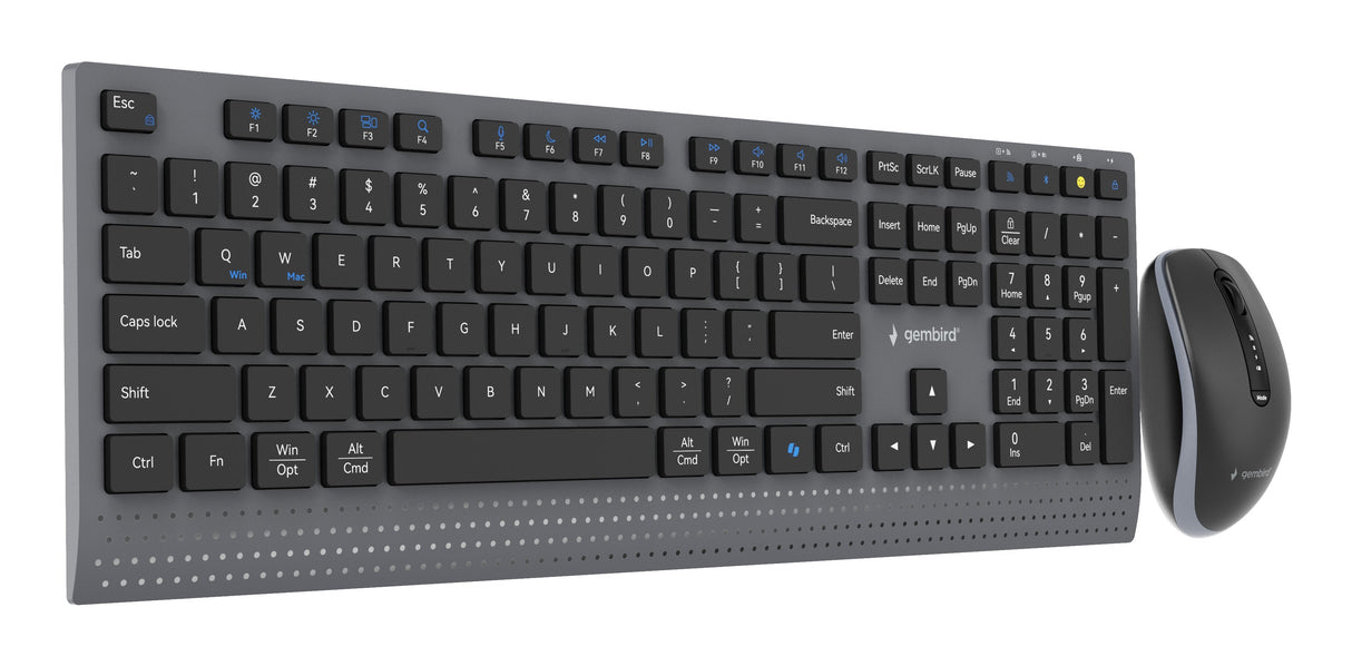 Gembird Dual-Mode Slim Wireless Desktop Set 2.4g+Bt Us Layout