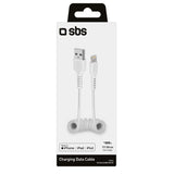 Sbs Tecableusbip589sw Cable Usb A - Lightning Blanco  17-50cm