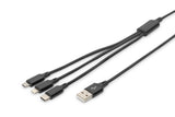 EAN 4016032467113 - Digitus AK-300160-010-S cable USB 1 m USB A USB C Negro imagen 1