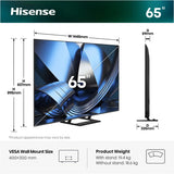 EAN 6942351433851 - Hisense 65U7SE 165,1 cm (65") 4K Ultra HD Smart TV Wifi Negro imagen 6