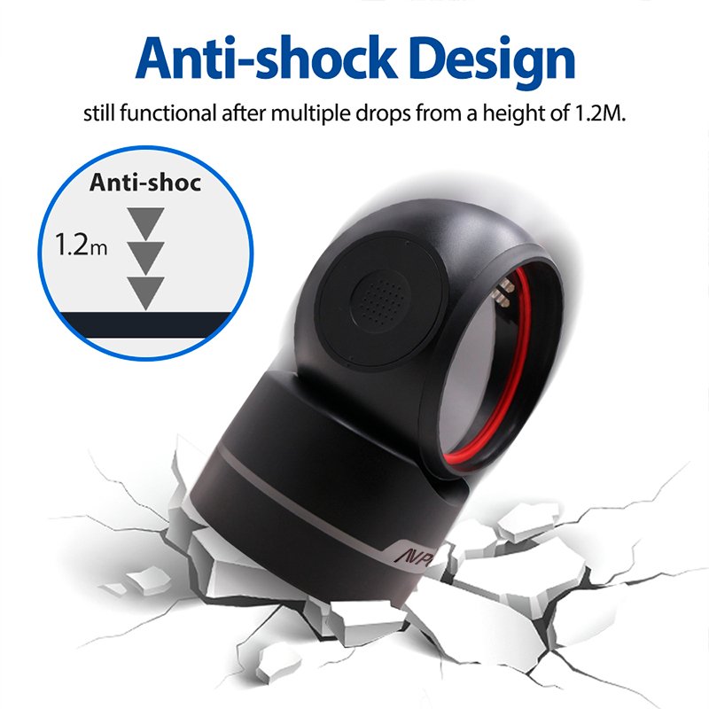 Avpos Avp-M680-2d Lector De Codigos De Sobremesa - Escaneo Automatico - Lectura De Codigos 1d, 2d Y Qr - Usb Y Serie -