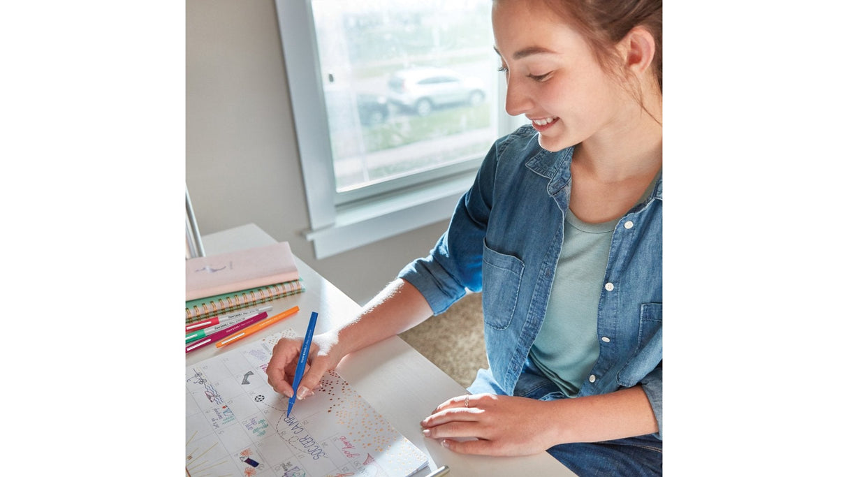 Bolígrafo Fibra Paper Mate Flair M 0,7 Mm Estuche De 16 Blister Surtido