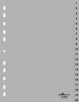 EAN 4005546665146 - Durable 6522-10 Separador numérico con pestaña Polipropileno (PP) Gris imagen 1