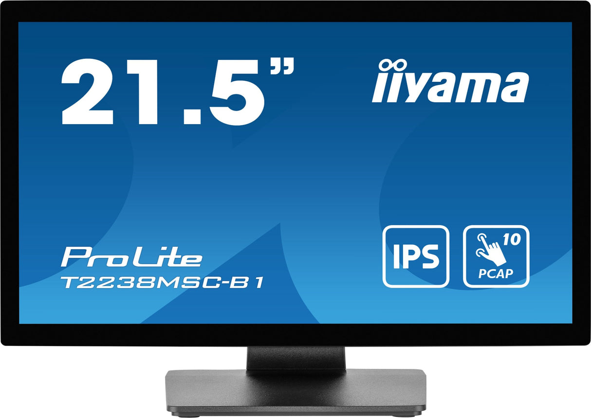 Iiyama Prolite T2238msc-B1, Monitor Led 55 Cm 21", Negro (Mate), Fullhd, Ips, Pantalla Táctil T2238msc-B1